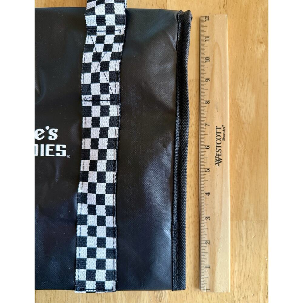 See’s Candy Black Soft Sided Reusable Cooler Zippered Tote Bag/Handle NEW - Picture 4 of 12
